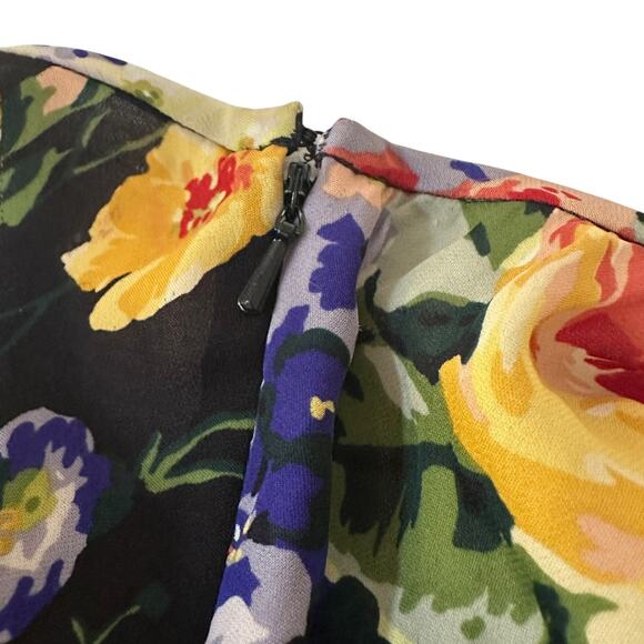 Vintage Y2K Ellen Tracy Silk Floral Maxi Skirt Size 2 Whimsygoth Cottage fairy - Picture 10 of 12